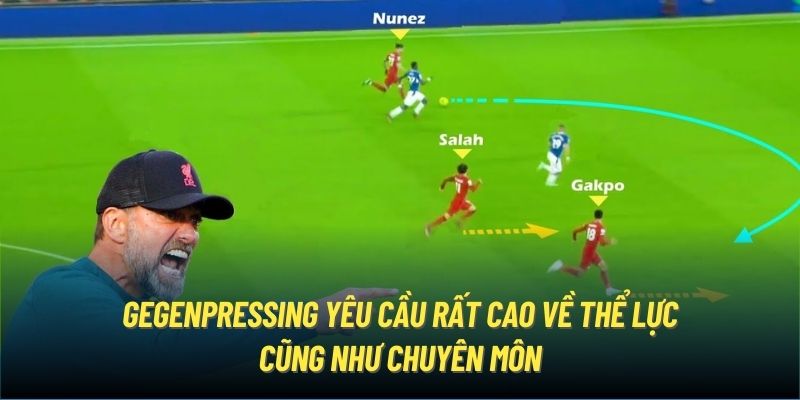 Gegenpressing yêu cầu rất cao về thể lực cũng như chuyên môn